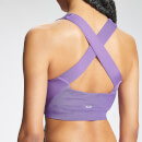 Дамски спортен сутиен с кръстосани презрамки на гърба Tempo Repreve® на MP - тъмно лилаво - XS