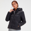 MP Women's Outerwear Lightweight Hooded Packable Puffer Jacket - Black - XXS