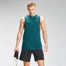 Camiseta sin mangas de entrenamiento con detalle gráfico repetido para hombre de MP - Verde azulado intenso - XS