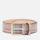 Paul Smith Men's Wide Stripe Belt - Multicolour - W38