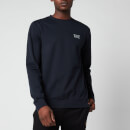 EA7 Men's Core ID Crewneck Sweatshirt - Night Blue/Silver - L