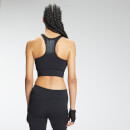 MP sieviešu Repeat MP Training sporta krūšturis ar krustveida lencītēm mugurpusē — Melns - XS