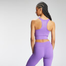 Damski stanik sportowy z plecami w stylu racerback z kolekcji Repeat MP – Deep Lilac - XXS