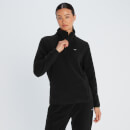 MP Damen Essential 1/4 Reißverschluss Fleece — Schwarz - XXS