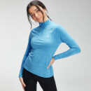 MP Women's Performance Training 1/4 Zip Top - Bright Blue Marl with White Fleck - S