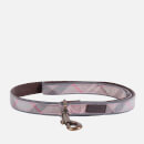 Barbour Reflective Tartan Dog Collar - Taupe/Pink Tartan - L