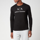 Armani Exchange Men's Big Logo Long Sleeved T-Shirt - Black - M