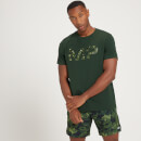 MP pánské tričko s krátkým rukávem Adapt Drirelease Camo Print – tmavě zelené - XXS