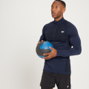 Camiseta sin costuras con cremallera de 1/4 Essentials para hombre de MP - Azul oscuro jaspeado - XS