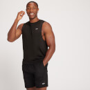 Męska koszulka treningowa bez rękawów z nadrukiem z kolekcji MP – czarna - XXS