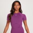 MP Women's Tempo Seamless Short Sleeve Crop Top - Purple - XXS