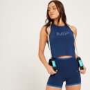 Camiseta corta sin mangas y con espalda nadadora Adapt para mujer de MP - Azul oscuro - XXS