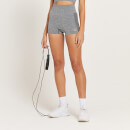 MP Women's Curve High Waisted Booty Shorts - Grey Marl - L