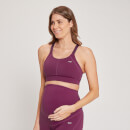 Stanik sportowy dla kobiet w ciąży lub karmiących z kolekcji MP Maternity – ciemny fiolet - XXS