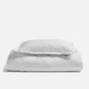 White 100% Egyptian Cotton Sateen Stripe Duvet Set