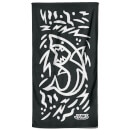 Jaws Black Doodle Beach Towel