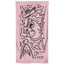 Jaws Pink Doodle Beach Towel Jaws Pink Doodle Beach Towel
