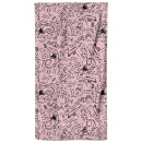 Jaws Pink Doodle Pattern Beach Towel