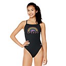 Pride Graphic Flyback One Piece - Black | Size 20