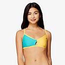 Color Block Keyhole Bikini Top - Yellow | Size L