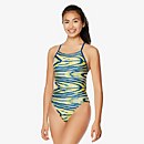 Wave Wall Crossback One Piece - Blue/Yellow | Size 20