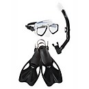 Adult Adventure Mask/Snorkel/Fin Set - Black | Size LXL