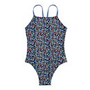 Printed Fixed Back One Piece - Black/Blue | Size 24