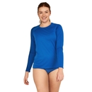 Women's Long Sleeve Swim Tee Blue - L