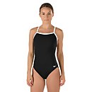 Solid Flyback Training Suit Onepiece - Speedo Endurance+ - Black/White | Size 36