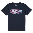Stranger Things Chrome Logo Men's T-Shirt - Navy