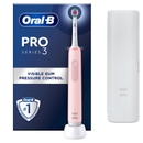 Oral-B Pro 3500 3D White Pink Electric Toothbrush with Travel Case + 4 Refills