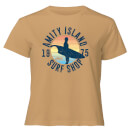 Jaws Amity Surf Shop Women's Cropped T-Shirt - Tan