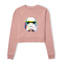Star Wars Stormtrooper Paintbrush Women's Cropped Sweatshirt - Dusty Pink