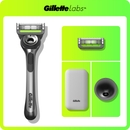 Gillette Labs Razor with Exfoliating Bar, Travel Case and 1 Razor Blades Refill
