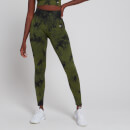 Damskie bezszwowe legginsy Ultra z kolekcji Shape MP – Leaf Green z efektem tie-dye - XL