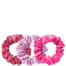 Slip x Alice + Olivia Silk Large Scrunchies - Spring Rose