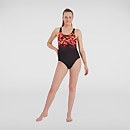 Women's Hyperboom Placement Muscleback Swimsuit Black/Red - 28