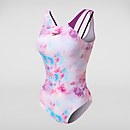 Women's Multistrap Printed Swimsuit Pink/Blue - 34 AZA