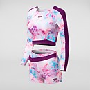 Women's Long Sleeved Printed Two Piece Swimsuit Pink/Blue - 30 AZA