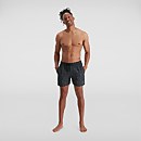 Men's Check Leisure 16" Swim Shorts Black/Grey - XS
