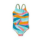Print Strappy Back Onepiece - Teal | Size 7
