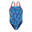 Printed Propel Back One Piece - Blue/Red | Size 7