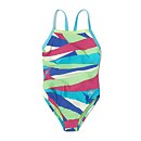 Printed Propel Back One Piece - Lime/Blue/Pink | Size 7