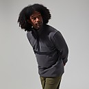 Men's Aslam Micro Half Zip Fleece Grey/Black - XS