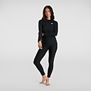 Women's Long Sleeved Zip Sun Protection Top Black - S