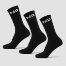 Γυναικείες Κάλτσες MP Essentials Crew (συσκευασία με 3 ζεύγος) - Μαύρες - UK 2-5
