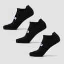 MP Unisex Turnschuh-Socken (3er-Pack) – Schwarz - UK 2-5