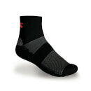Drysok 1/4 Sport Sock in Black/Red-L
