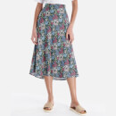 Barbour Willowherb Floral-Print Lyocell Midi Skirt - UK 16