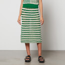 Baum Und Pferdgarten Women's Ciel Knitted Skirt - Cream/Green - XS